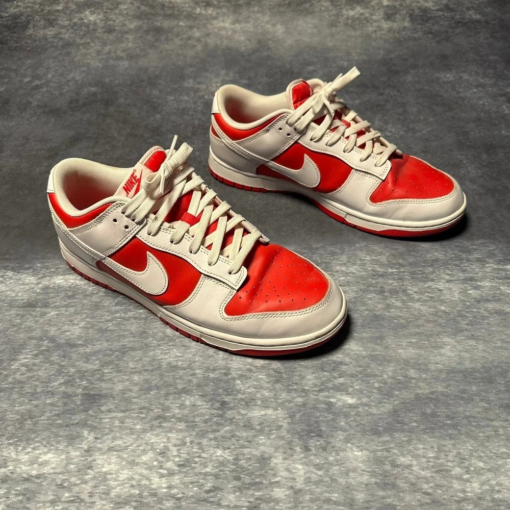 Nike Dunk Low Championship Red White Red Men's Sneakers Size US 11.5‎ DD1391-600